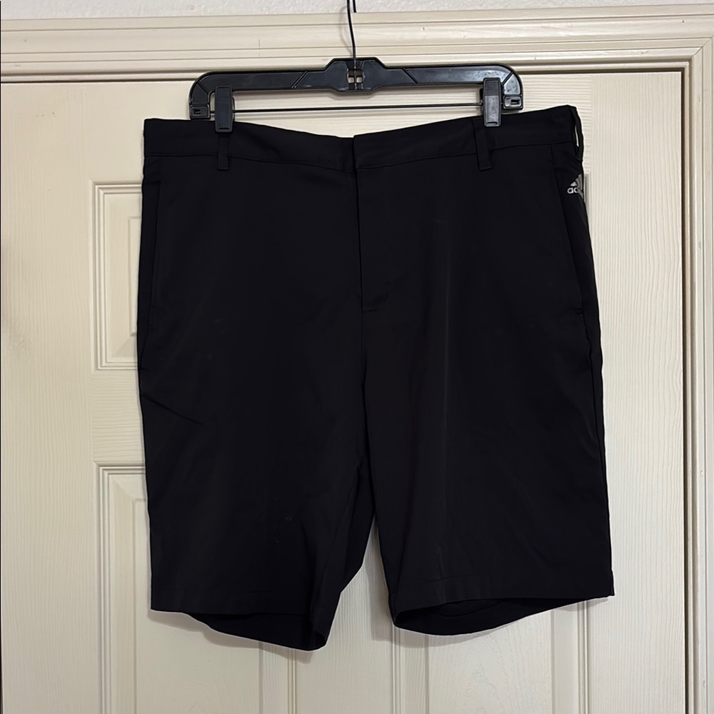 Adidas Black Flat Front Shorts for Versatile Wear